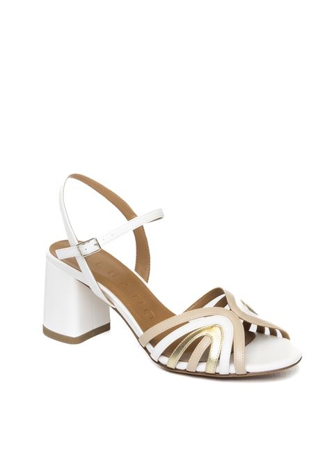 Sandalo pelle bianco multi ALBANO | 338SOFT-BIANCO MULTI